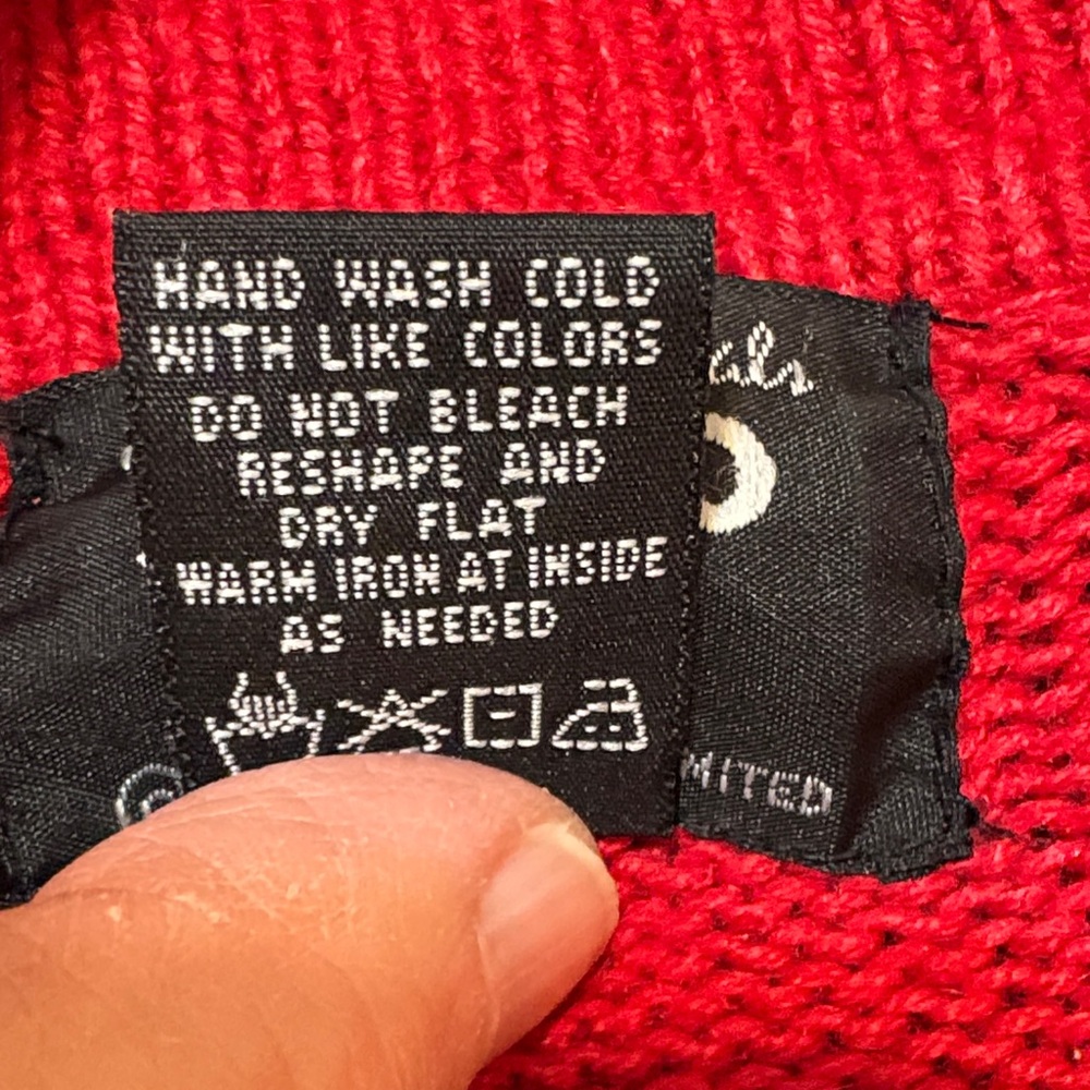 Designers Originals Studio Joy Festive Red Patchwork Christmas Cardigan Size 1X - Picture 15 of 15